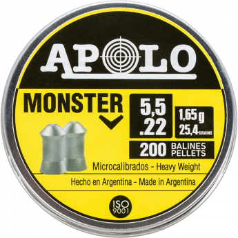 Пуля пневматическая APOLO MONSTER 5,5мм, 1,6гр (200 шт.) Пуля пневматическая APOLO MONSTER 5,5мм, 1,6гр (200 шт.)